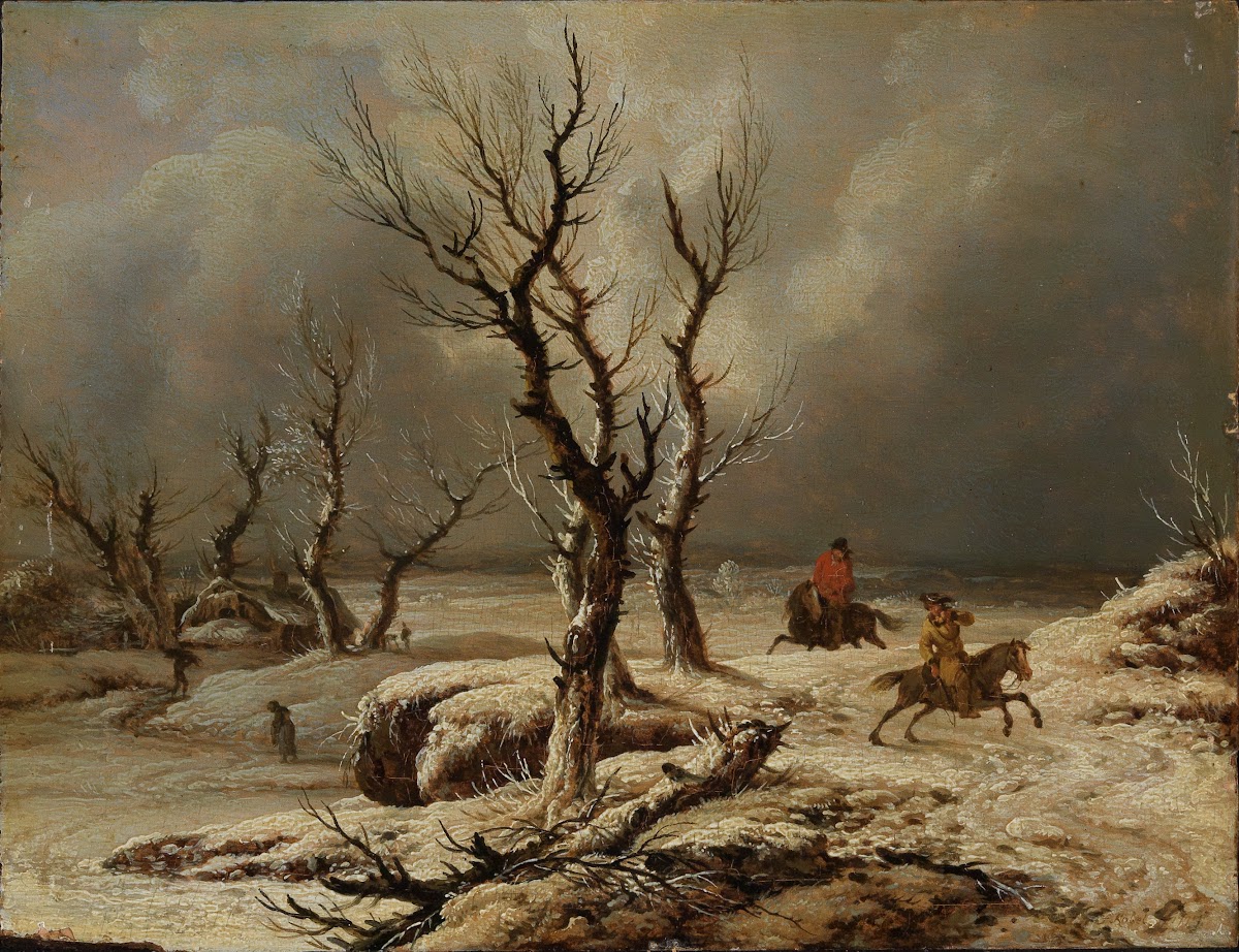 Winterlandschaft mit zwei Reitern 1777