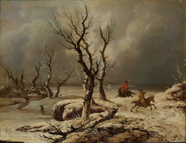 Winterlandschaft mit zwei Reitern 1777
