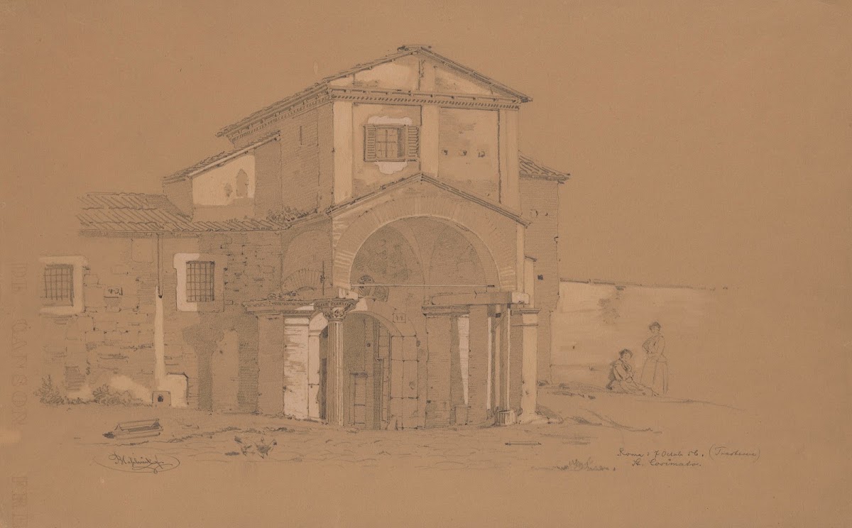 Church of St Cosmas in Trastevere in Rome 1856