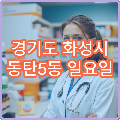경기도 화성시 동탄5동 일요일 당번약국 안내 주말 영업시간 정보