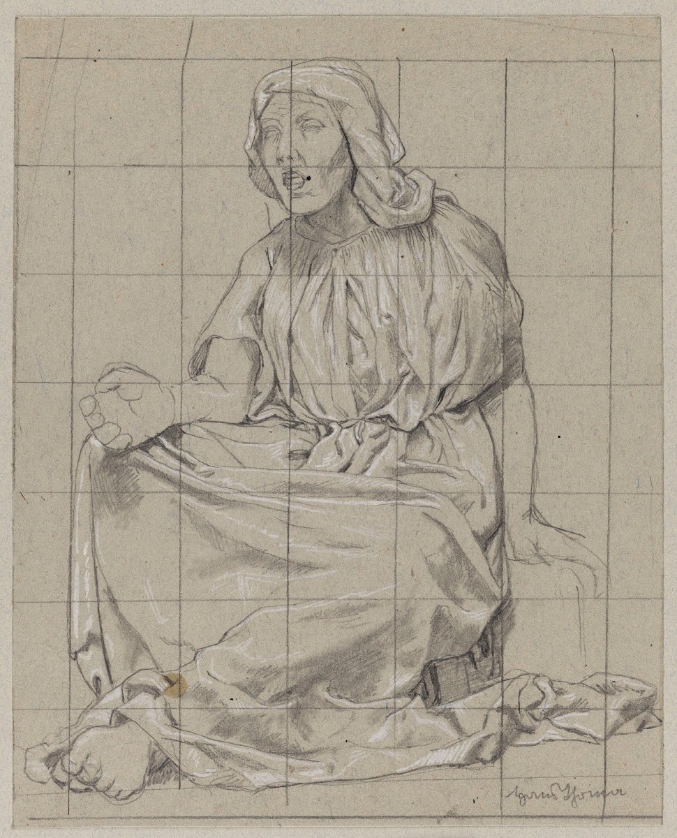 Sitting Woman in a Draped Robe 1889