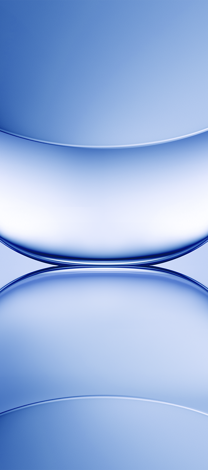 Abstract Blue Reflective Curves - Minimalist Graphic Full HD iPhone Wallpaper (1080x2436)