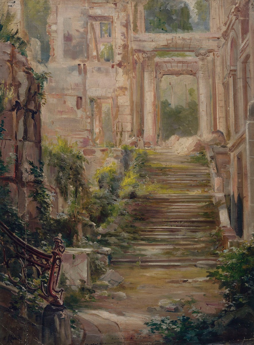 Ruines du château de Saint Cloud lescalier dhonneur 1875