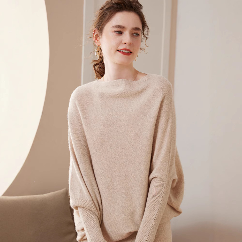 Women's Cashmere Knit Sweater, loose and elegant