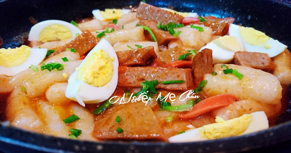 Toppoki làm từ cơm nguội