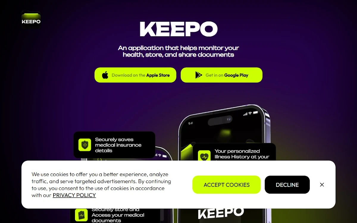 Captura de Keepo - AI health tracker & assistant