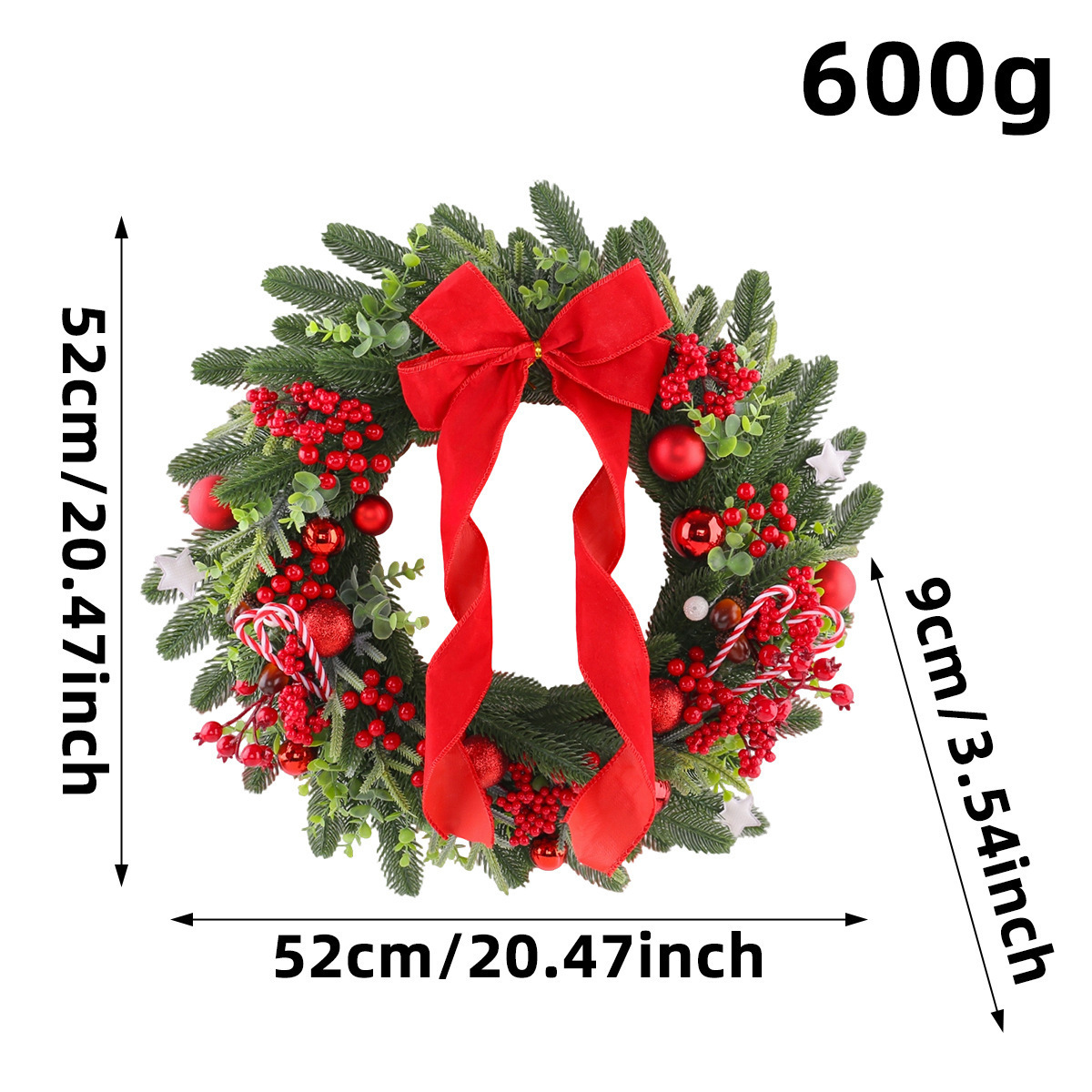 Decorative Christmas wreaths and garlands for festive occasions