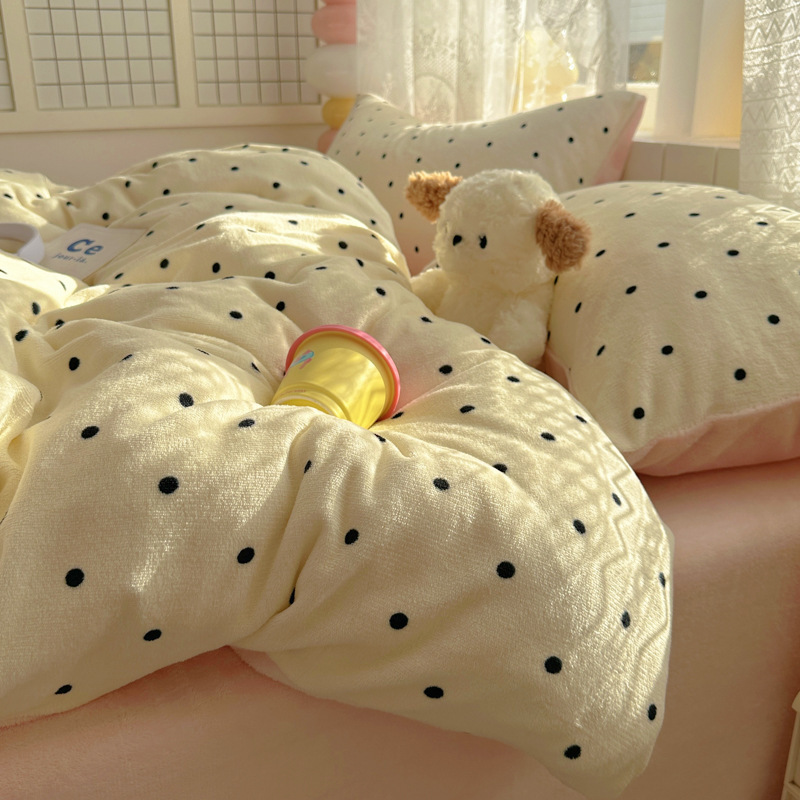 Microfiber Fleece Bedding Set, Simple Design