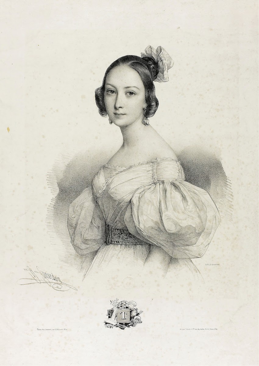 The Letter T from Le Miroir des Dames ou nouvel alphabet français 1834