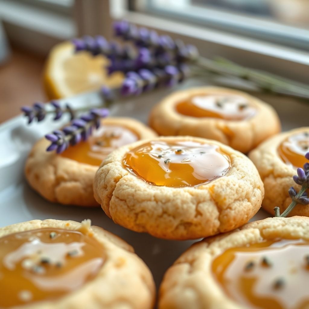 Lemon Lavender Thumbprint Cookies Recipe for Spring Dessert (Easy & Homemade)