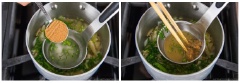Cuối cùng cho bột tương đậu miso vào nồi, khuấy đều và nấu đến khi sôi lại khoảng 2 phút thì tắt bếp là xong rồi đó.