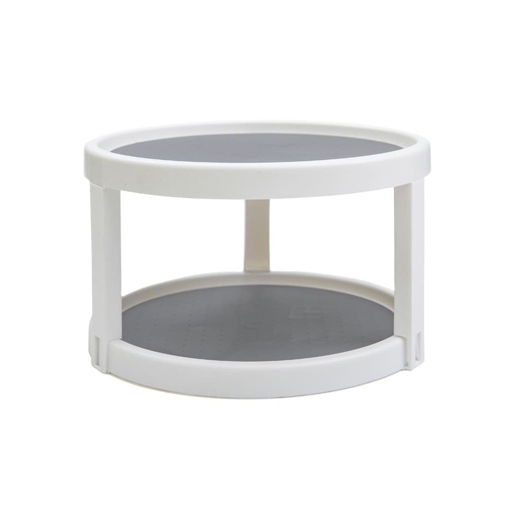 Organizador giratorio de polipropileno Kennedy Home Collection™ 2 niveles, color blanco