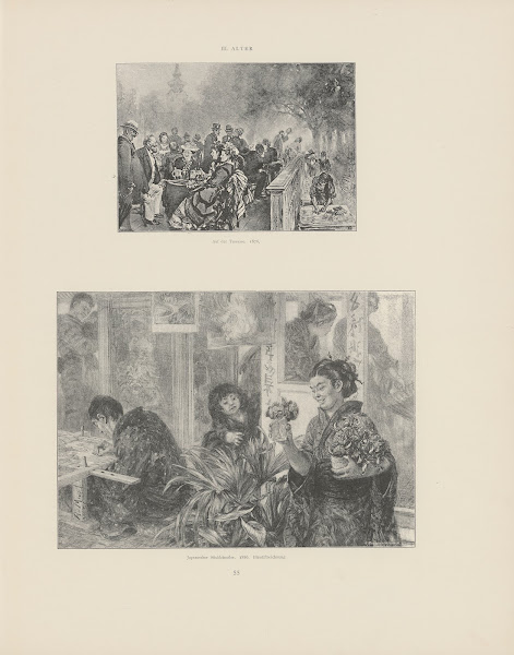 Auf der Terrasse 1876 Japanischer Stickkünstler 1895