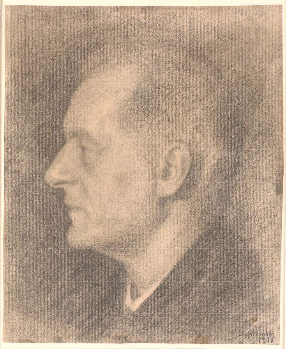 Portræt af Alfred Bramsen profil mv 1911