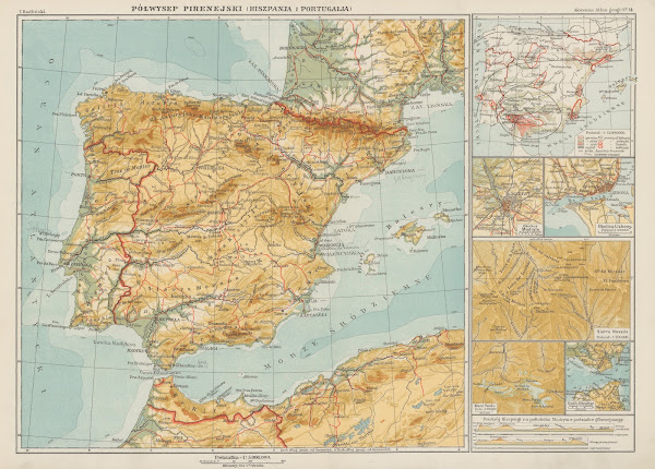 Półwysep pirenejski Hiszpanja i Portugalja 1927