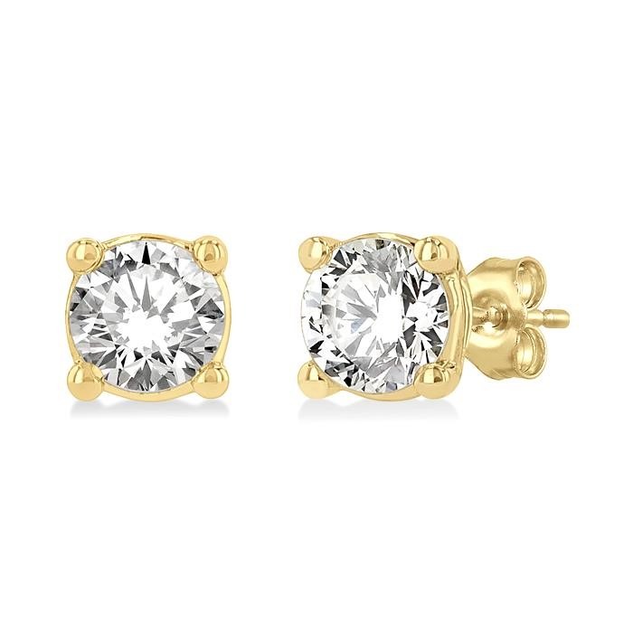 Round Shape Diamond Stud Earrings 66305DHFGERYG