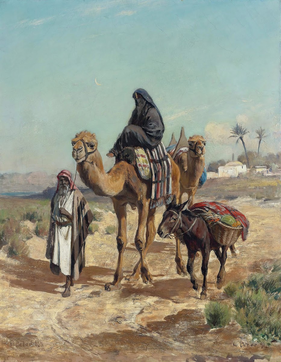 An Arab Traveler And His Wife 1891