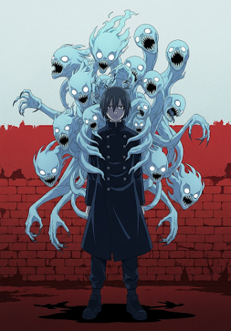 Anime Boy with Erupting Spirits