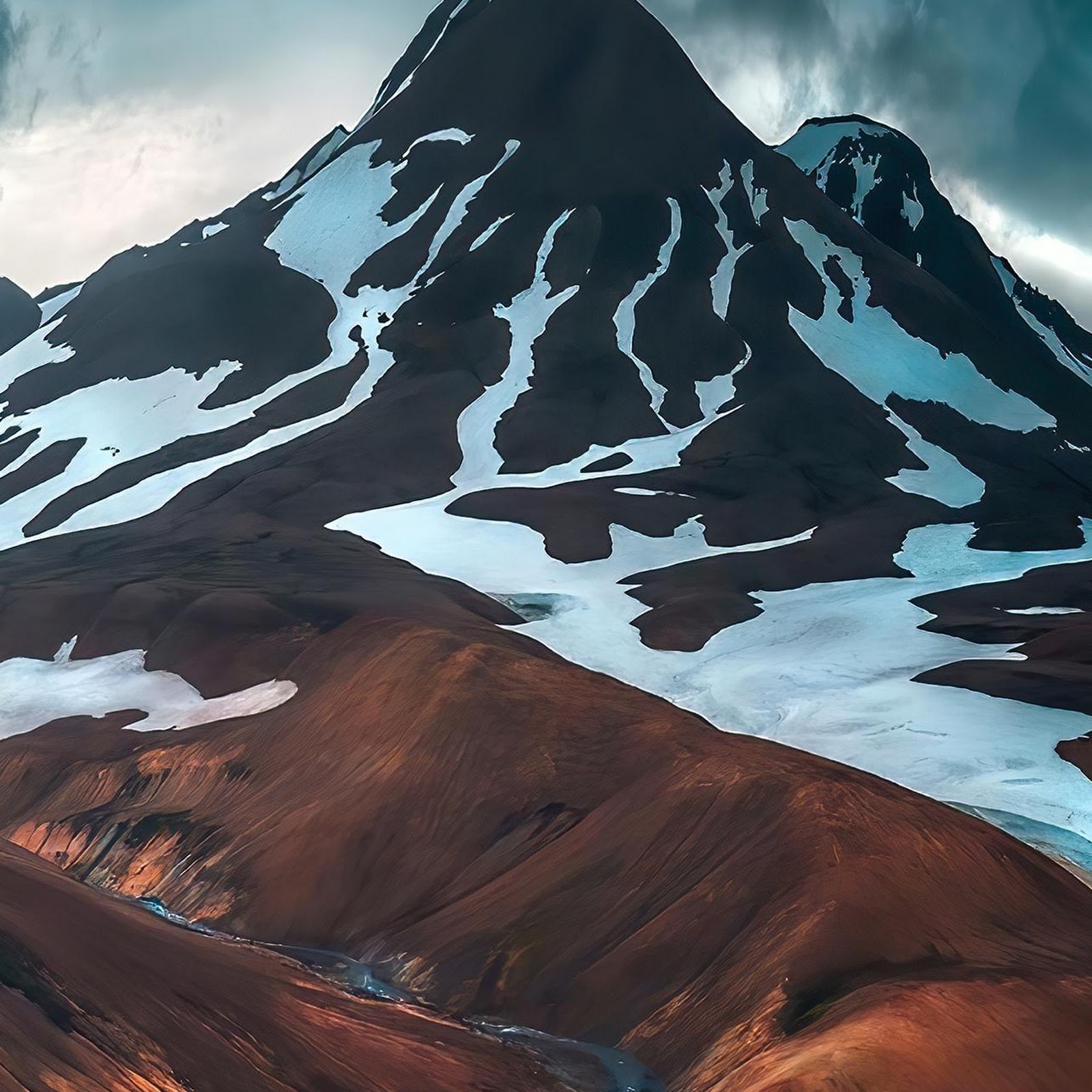 Download Icelandic Mountain River Valley Full HD iPhone