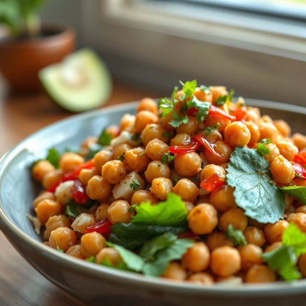 Crunchy Thai Chickpea Salad Recipe for Quick Healthy Lunch (15-Minute Meal Prep!) finished