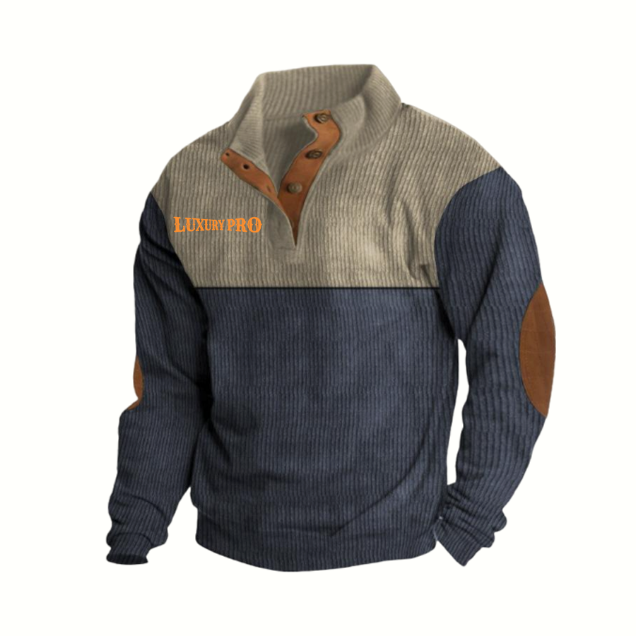 2D Corduroy Color Block Long Sleeve