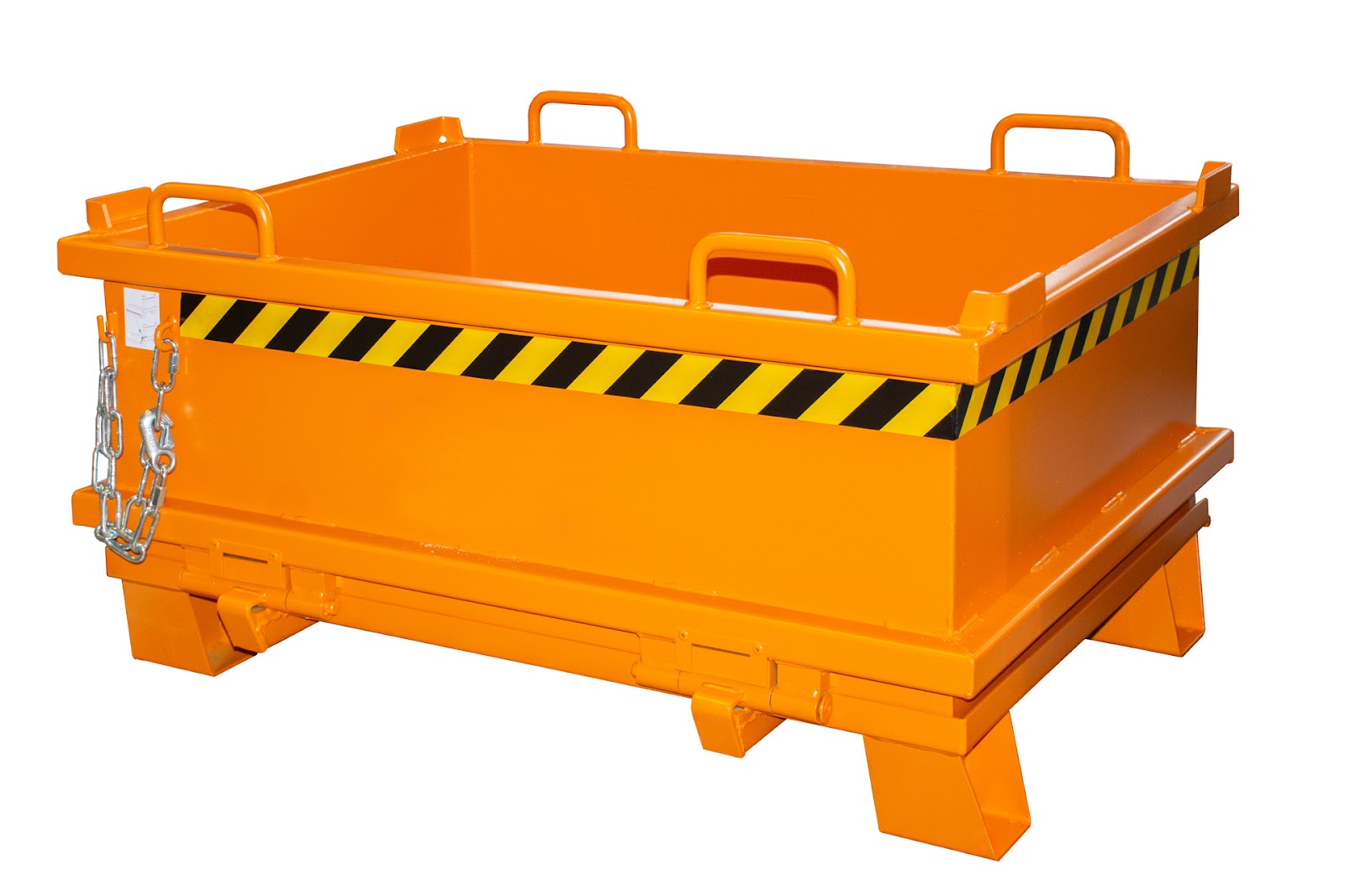 Bodemklepcontainer SB 500, gelakt, Geeloranje