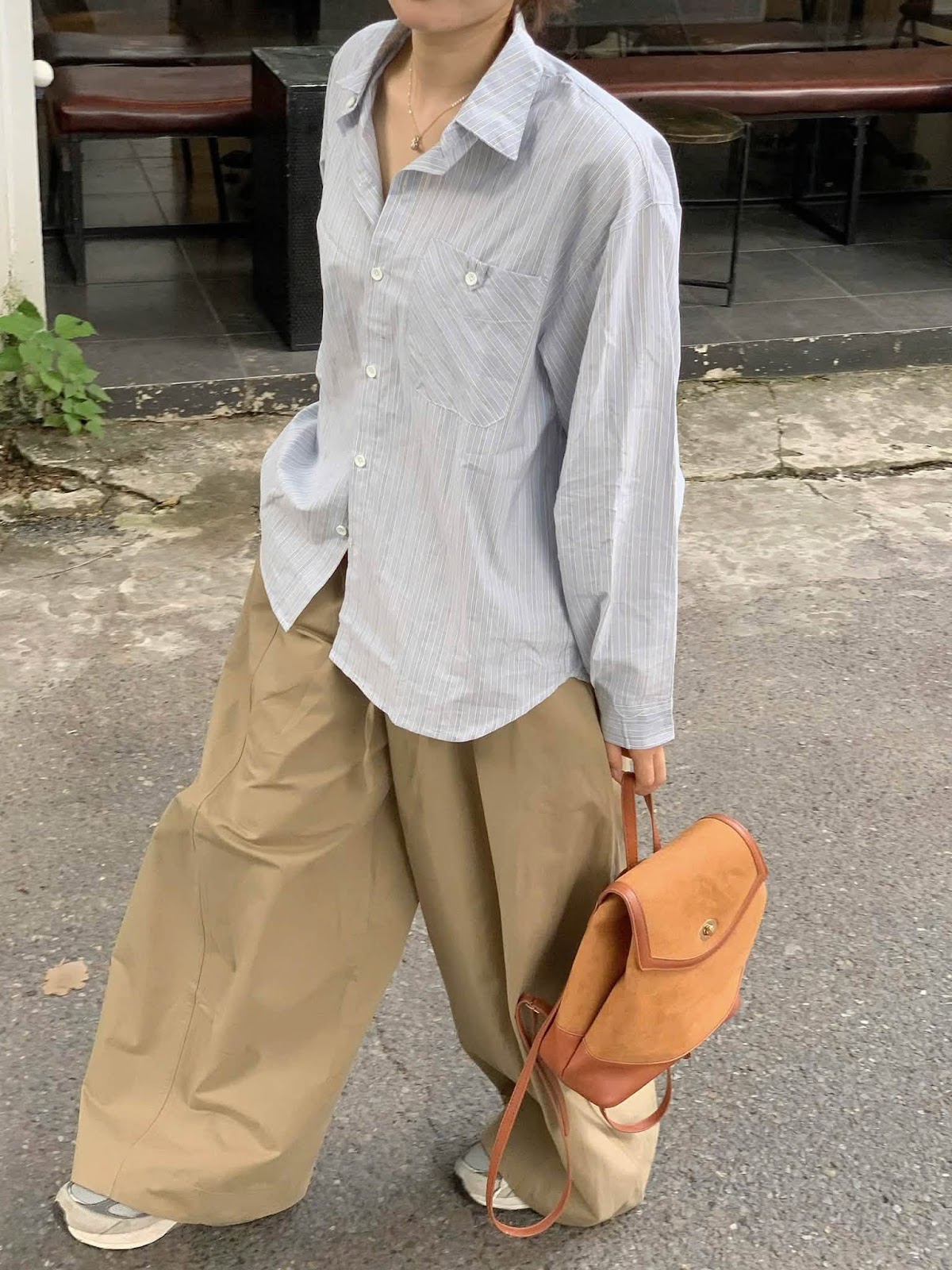 Áo sơ mi dài tay sọc túi vuông nút XONXEN SHOP A802 – Image 7