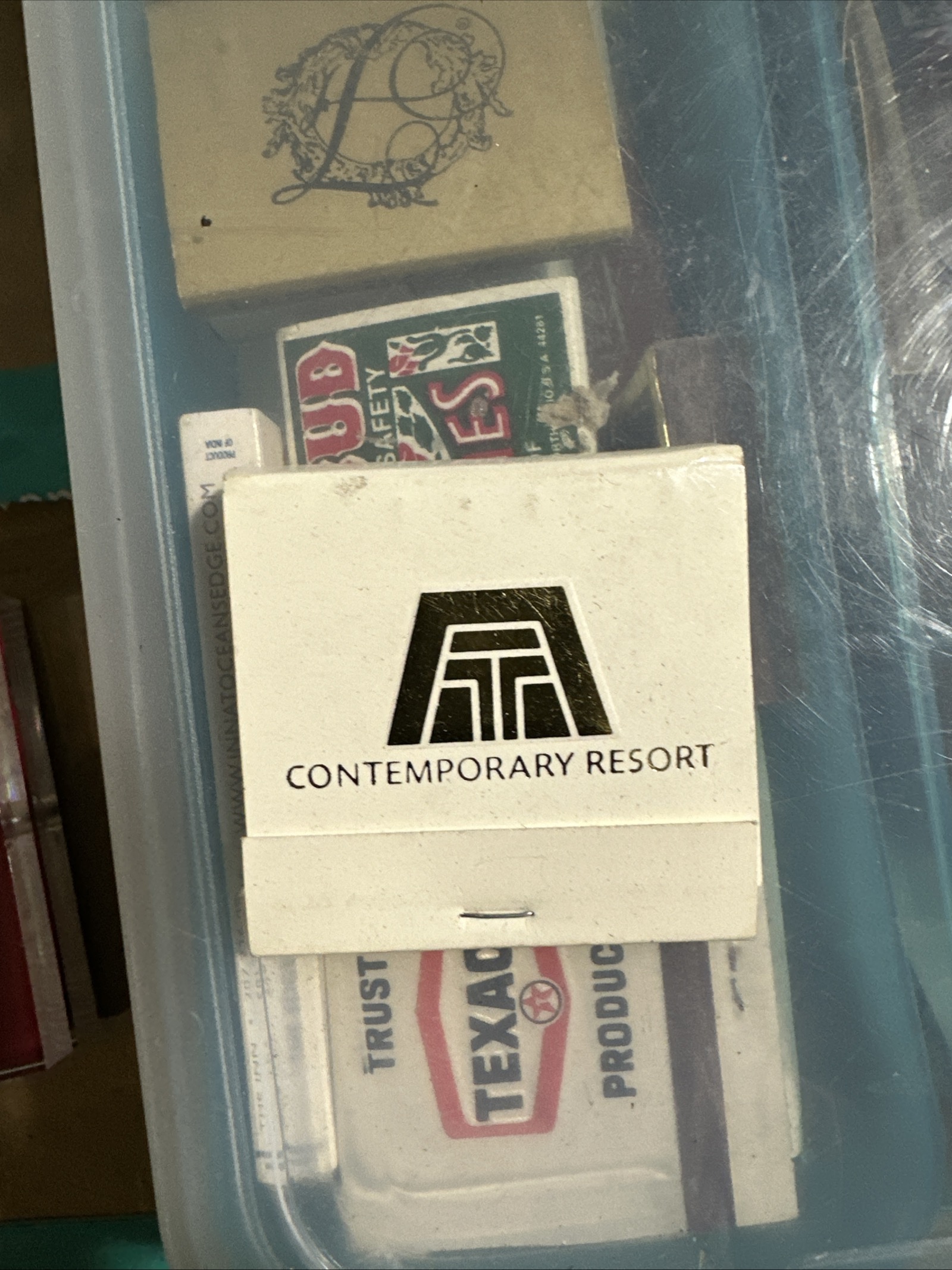 Vintage Disney Contemporary Resort matchbook from the opening era of Walt Disney World, circa 1971–1980s