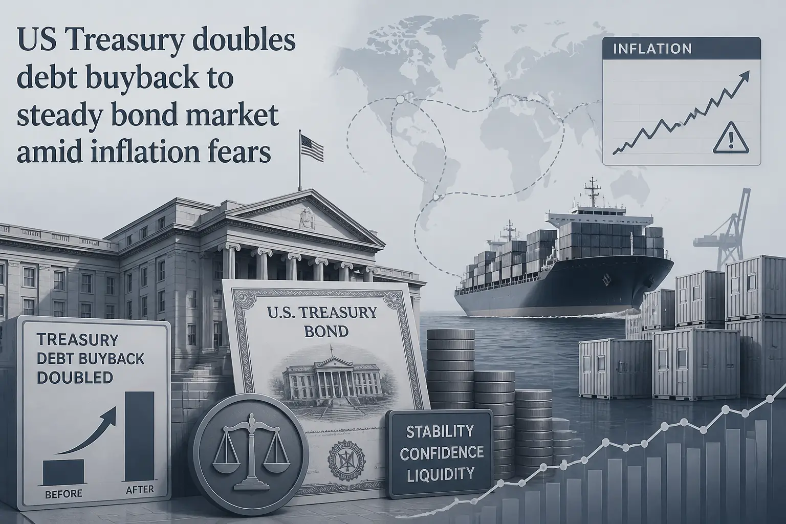 Editorial image for US Treasury doubles debt buyback to steady bond market amid inflation fears