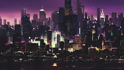 Night, Artwork, Futuristic City, Cyberpunk, Science Fiction 4K Wallpaper Background