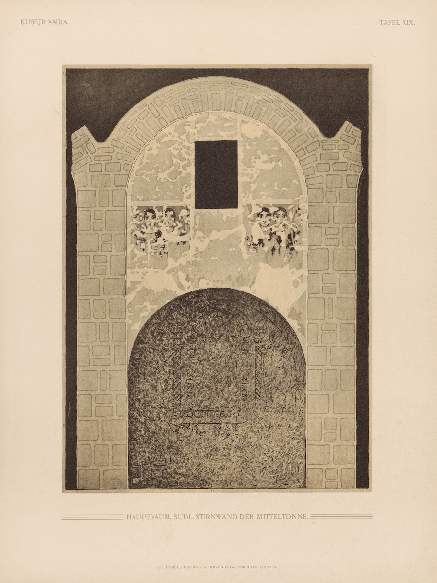 Ḳuṣejr ʻAmra mit einer Karte von Arabia Petraea Pl19 1907