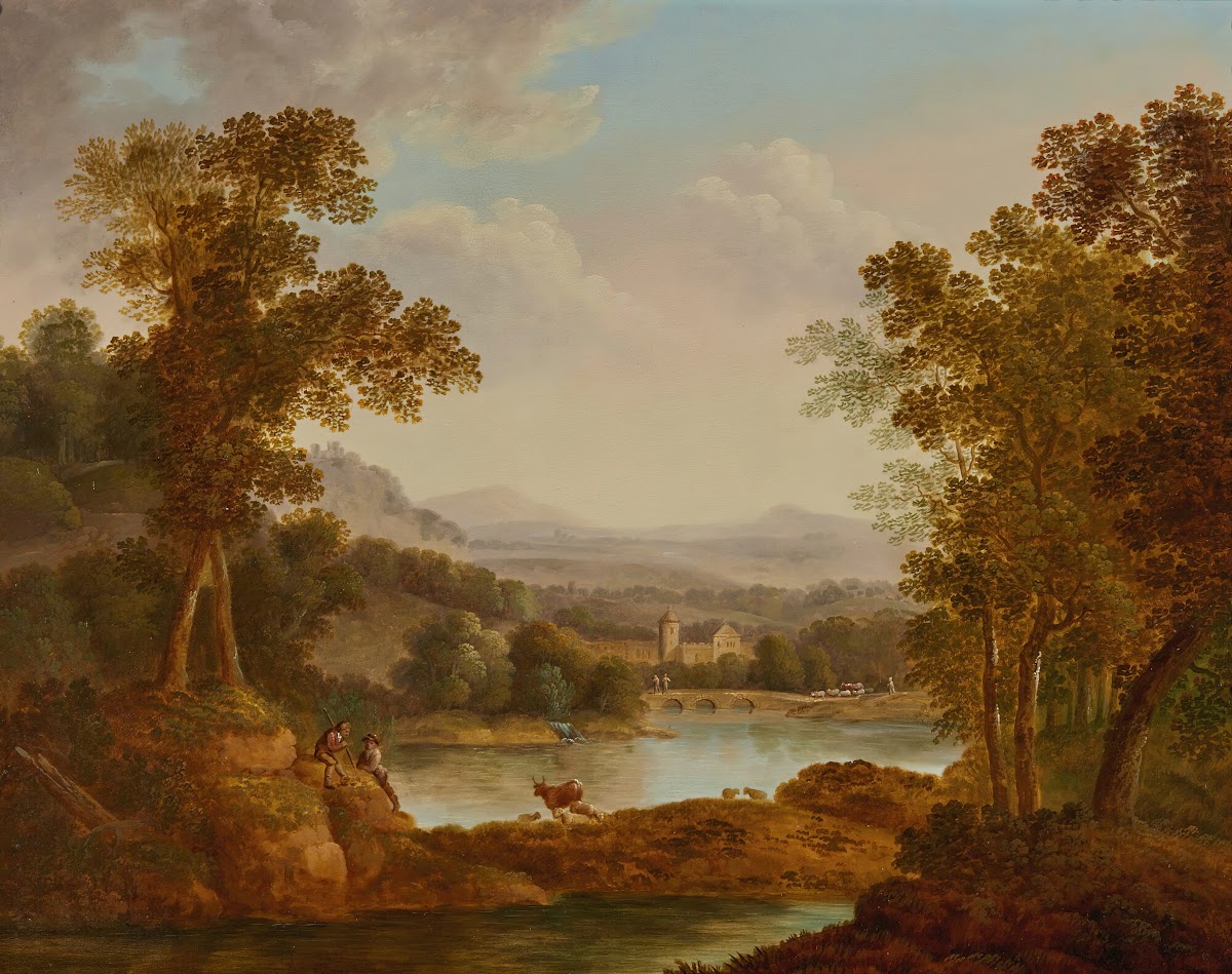 Extensive Landscape With Figures And Animals