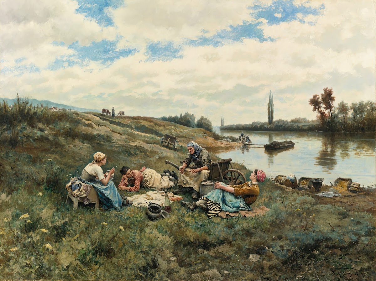 Après Un Déjeuner Bords De La Seine 1918