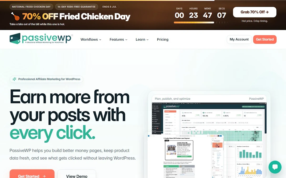 Captura de PassiveWP