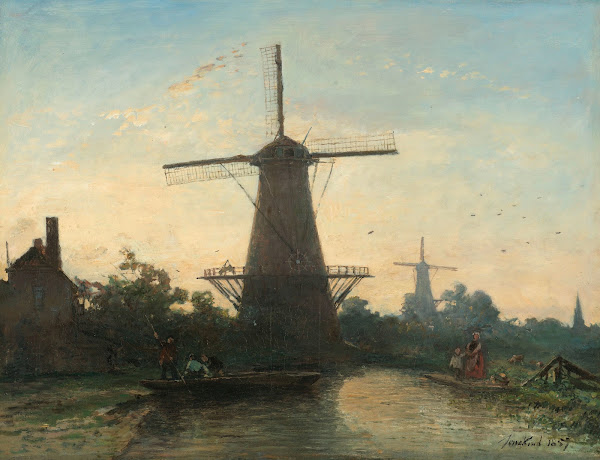 Windmills near Rotterdam 1857