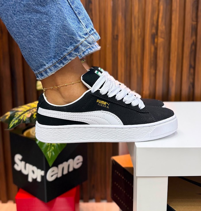 Puma Suede XL Negro Blanco