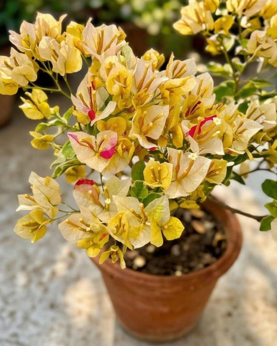 Imported Emas Perak Yellow Mix Bougainvillea Plant — view 3
