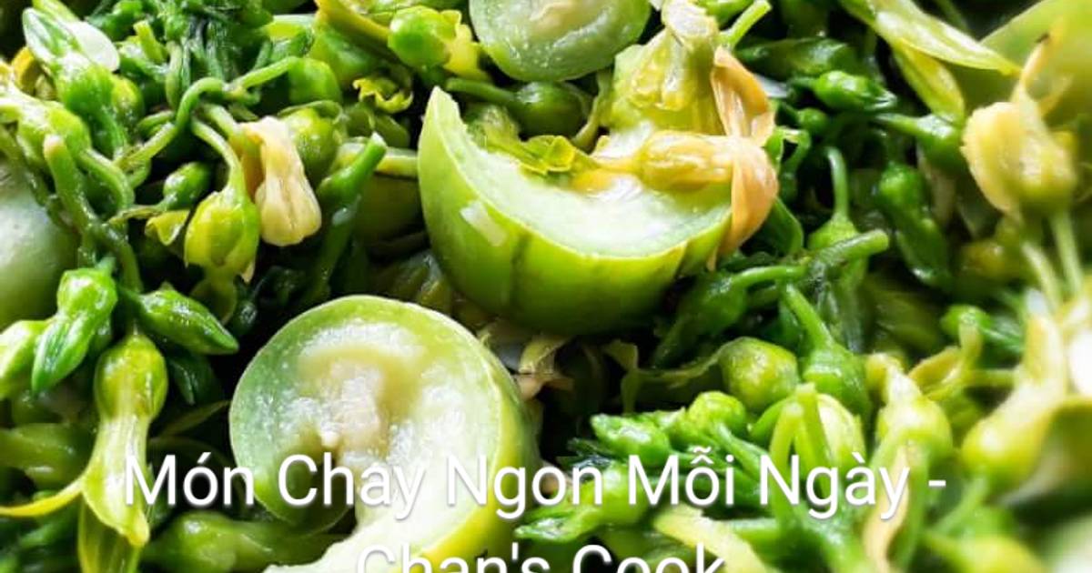 Mướp xào hoa thiên lý chay