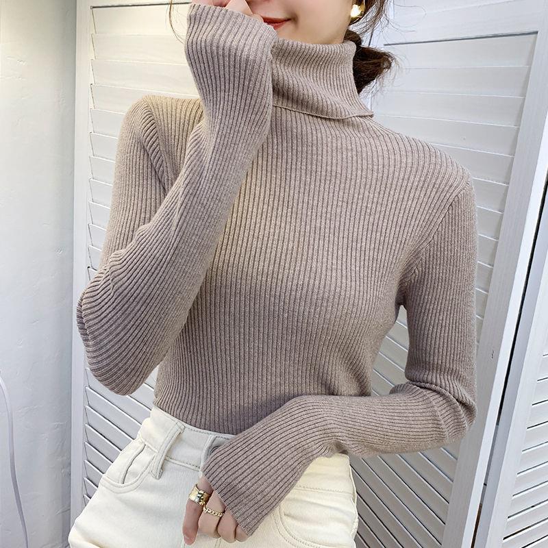 Women’s turtleneck sweater, long-sleeved, plus sizes