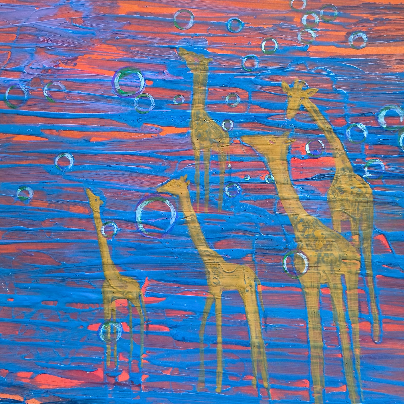 Bubble Savanna by Natalyonka - Original Acrylic Painting