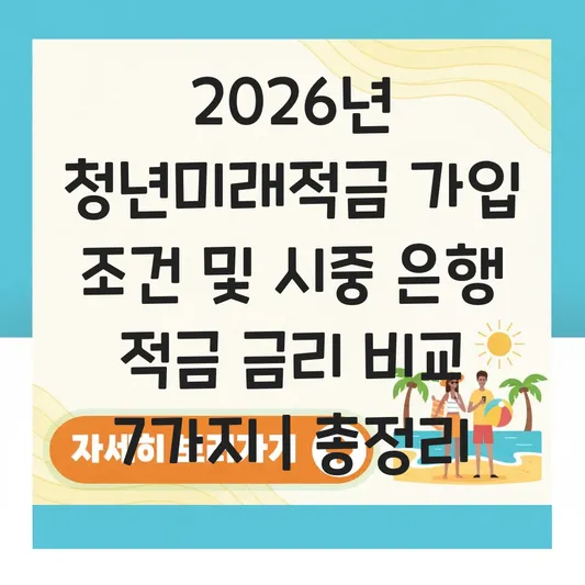 청년미래적금 가입 조건 및 시중 은행 적금 금리 비교 총정리 대표 이미지