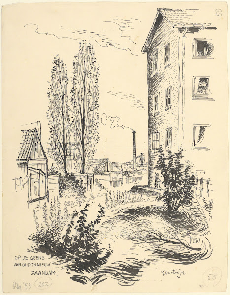 Gezicht te Zaandam Op de grens tussen oud en nieuw Zaandam 1953