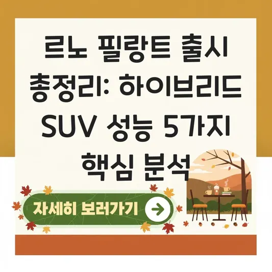 르노 라팔(필랑트) 국내 출시 정보 및 하이브리드 SUV 성능 분석 대표 이미지