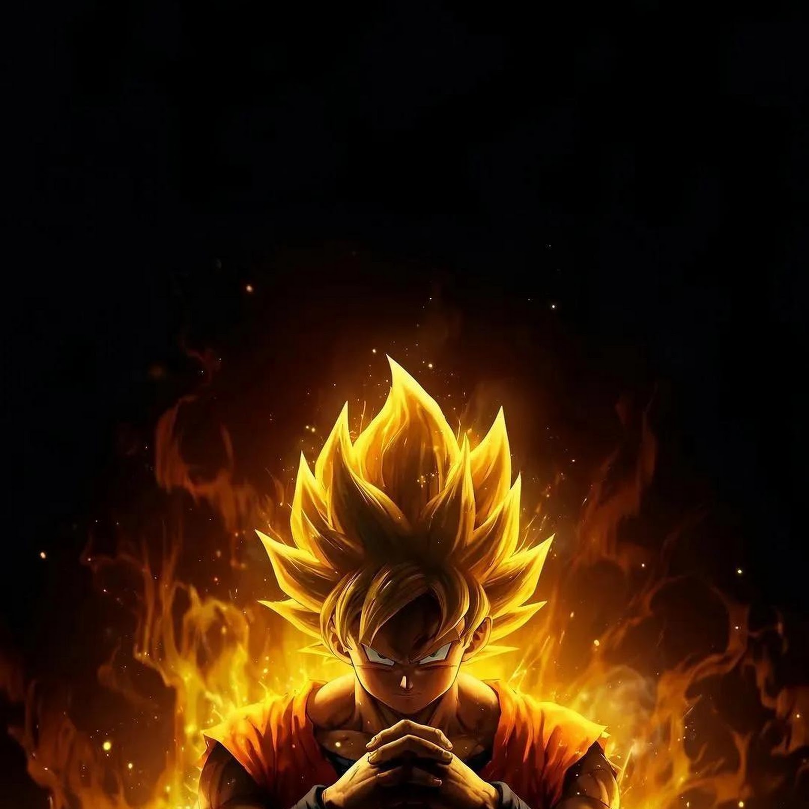Download Super Saiyan Goku Meditating Full HD iPhone