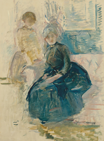 Berthe Morisot and her daughter in front of a window 1887