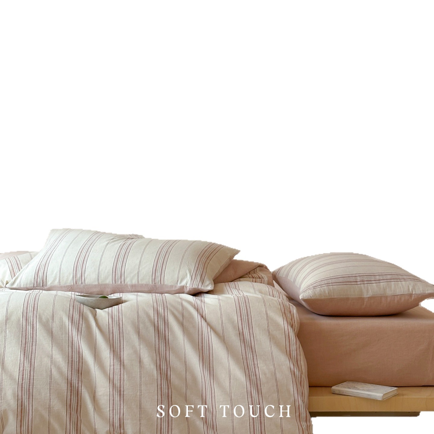 Bedding set made of cotton-linen blend, jacquard pattern