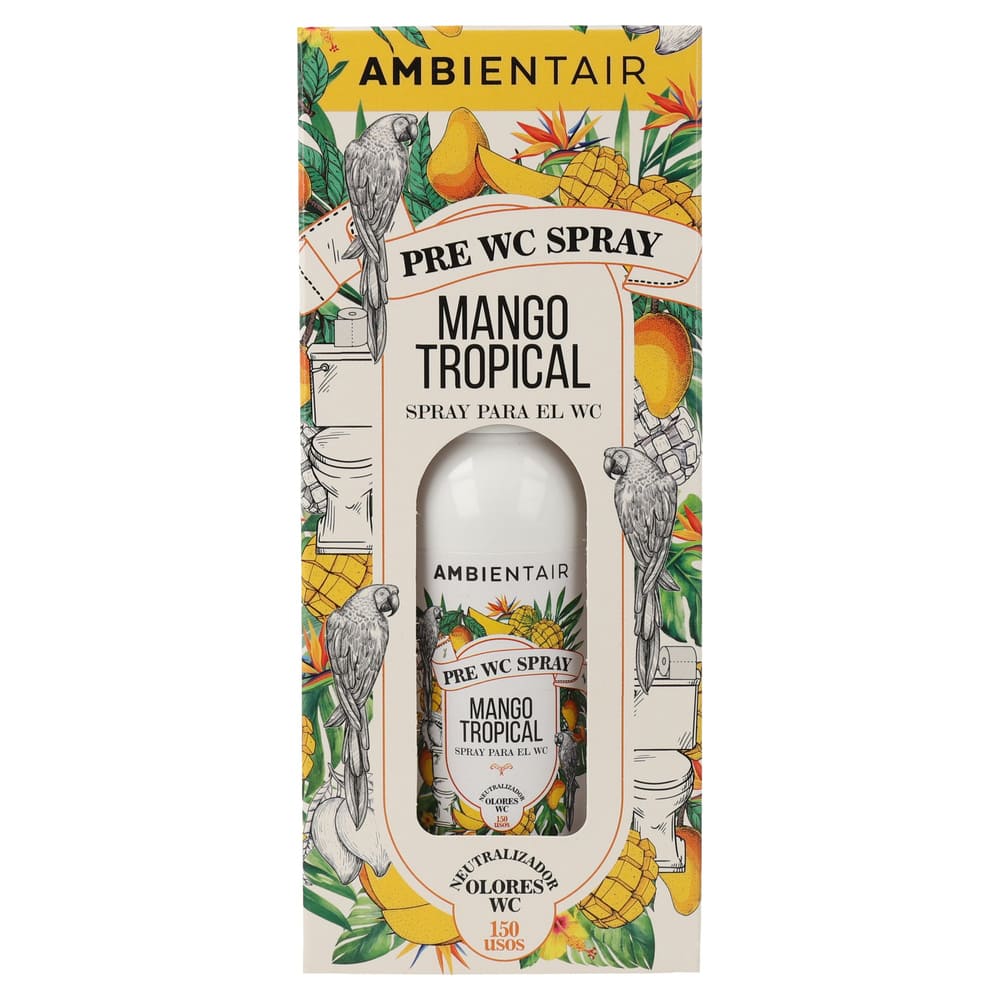 Spray aromatizante Ambientair™ Pre WC de 100 mL, aroma mango