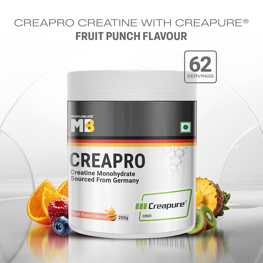 CreaPRO Creatine with Creapure® Powder from Germany — Fruit Punch, 0.55 lb