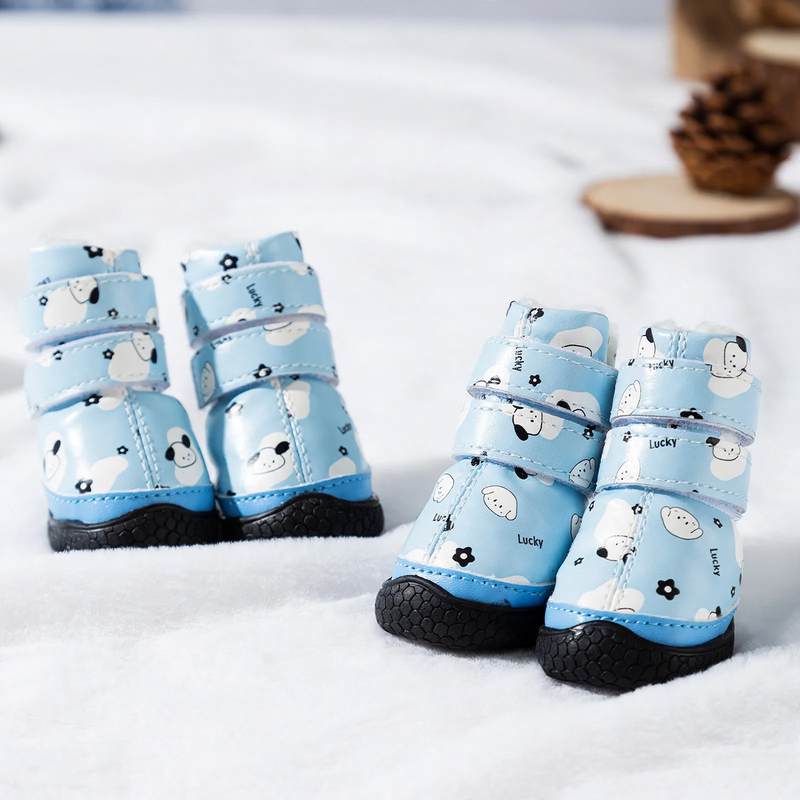 Dog boots with fleece lining, non-slip