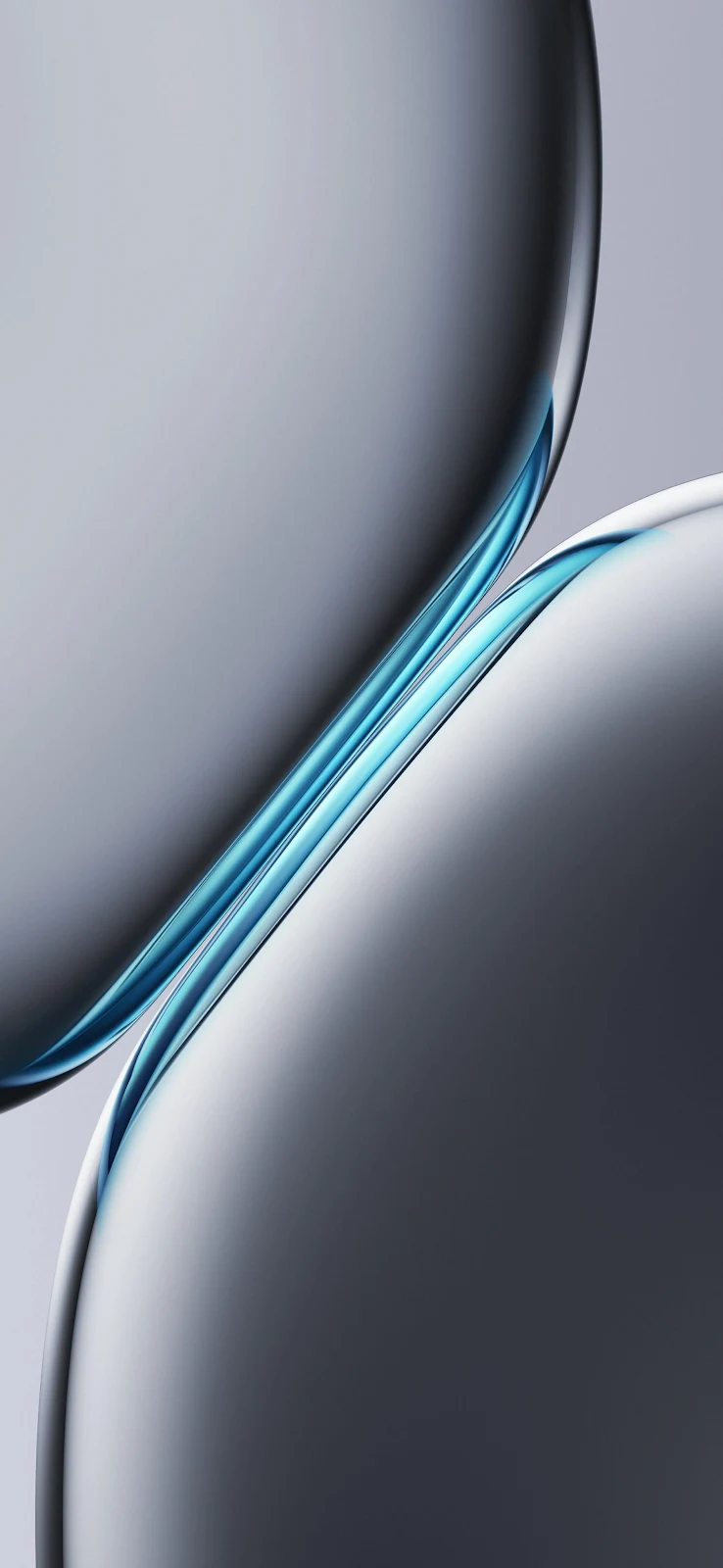 iPhone XR Blue Sphere Wallpaper - Digital Abstract Art 2K iPhone Wallpaper (1800x3900)
